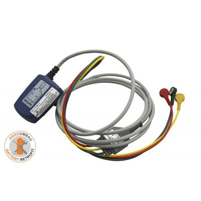 AKKUmed Lithium Batterie + Einbau passend für Laerdal/ Philips EKG Überwachungskabel FR2+