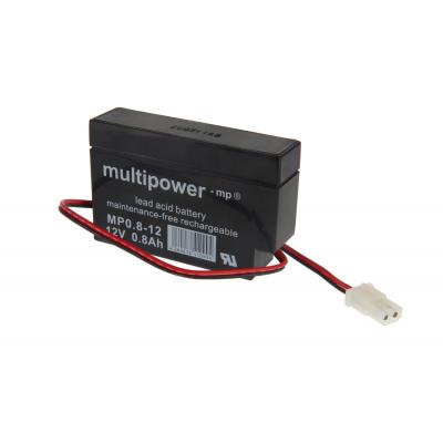 Multipower Blei Akku MP0.8-12 AMP 12 Volt 0,8 Ah