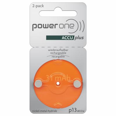 PowerOne P13 PR48, ACCUplus Hörgeräteakku 2er Blister